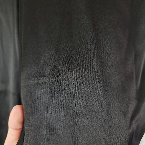 Frame solid noir black le crop mini flare bootcut wool blend trousers pants - Picture 10 of 12